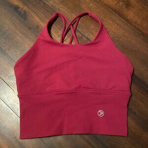 Crisscross Back Red Sports Bra